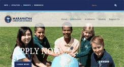 Desktop Screenshot of maranathachristianschools.org