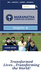 Mobile Screenshot of maranathachristianschools.org