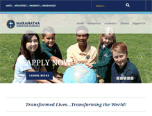 Tablet Screenshot of maranathachristianschools.org